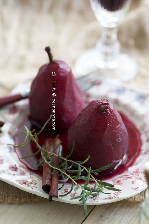 法式紅酒煮啤梨【醉翁之意不在酒】Pears Poached in Red Wine