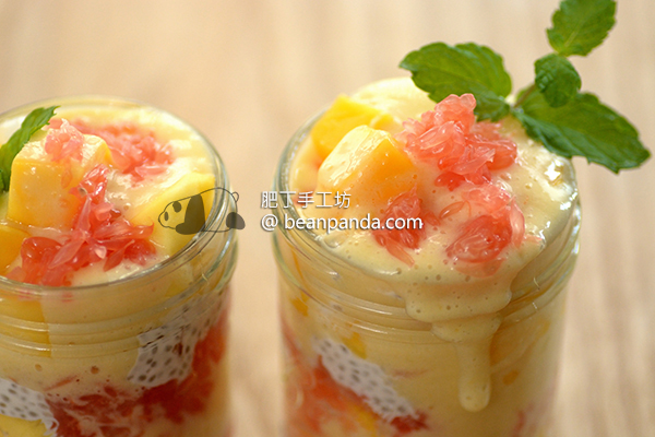 Chilled Mango Chia Seeds Coconut Cream with Grapefruit 楊枝甘露【超簡易】夏天抵擋不了冰涼甜品的誘惑啊啊啊~~